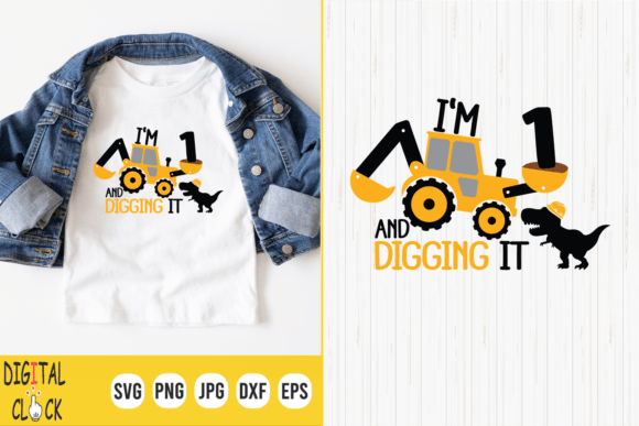 I'm 1 and Digging It Birthday Dinosaur: A Craft-Smart Graphic