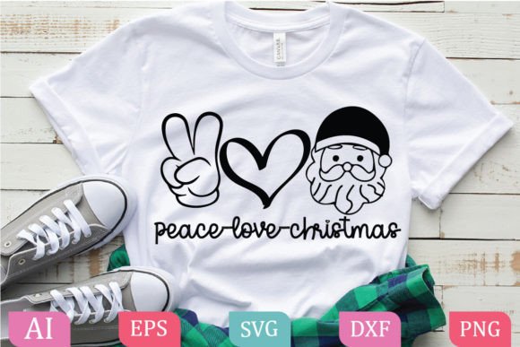 Peace Love Christmas: A Festive Graphic for Small Business Branding