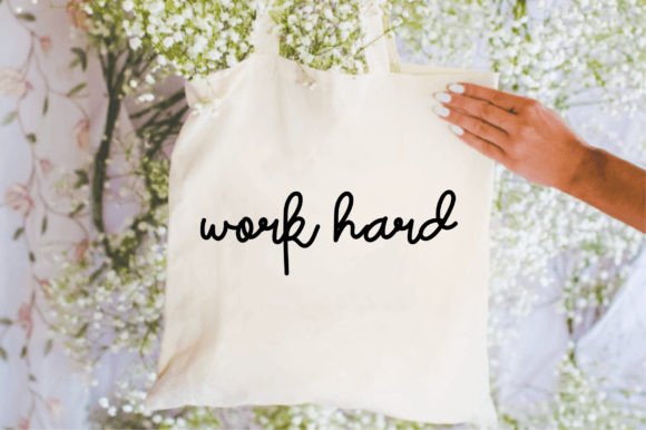 Work Hard: An Embroidered Motto for the Makers
